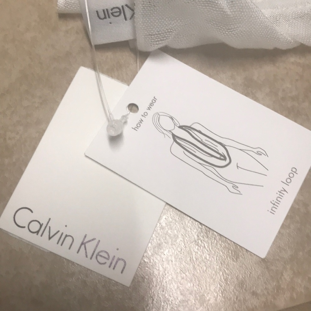 Calvin Klein Egg White Acrylic Infinity Scarf OS - Picture 4 of 5